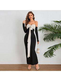 PARTIQ - Solid Full Sleeves Maxi Dress