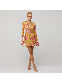PARTIQ - Printed Full Sleeves Mini Dress
