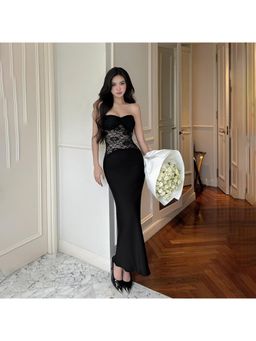 PARTIQ - Self Design Full Sleeves Maxi Dress