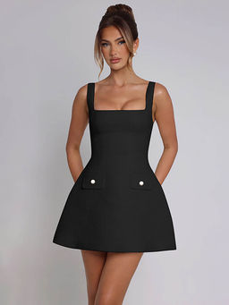 PARTIQ - Textured Sleeveless Mini Dress