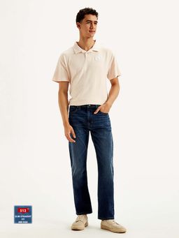 Levi's - Men's 513 Straight Fit Dark Blue Jeans