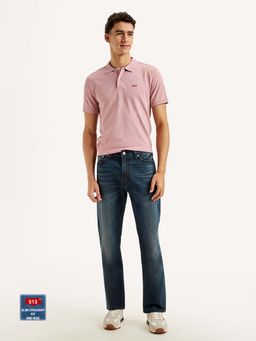 Levi's - Men's 513 Straight Fit Dark Blue Jeans