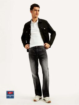 Levi's - Mens 527 Slim Bootcut Fit Charcoal-Grey Jeans