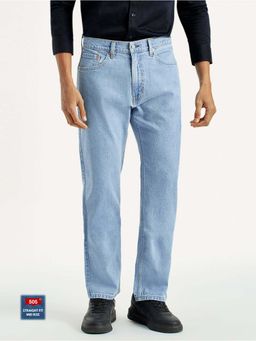 Levi's - Men'S 505 Light Indigo Straight Fit Mid Rise Jeans