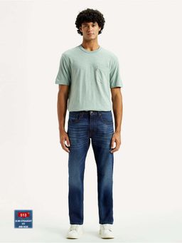 Levi's - Men'S 513 Dark Indigo Regular Straight Fit Mid Rise Jeans