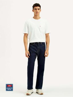 Levi's - Men'S 505 Straight Fit Navy Jeans