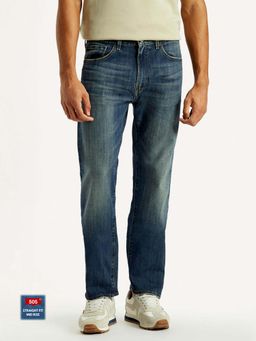 Levi's - Men'S 505 Mid Indigo Straight Fit Mid Rise Jeans
