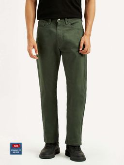 Levi's - Men'S 505 Green Straight Fit Mid Rise Jeans