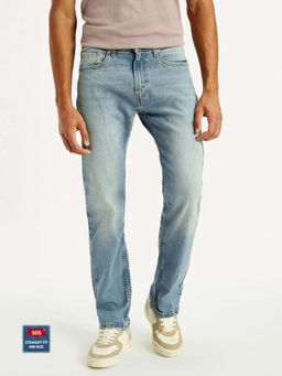 Levi's - Men'S 505 Light Indigo Straight Fit Mid Rise Jeans