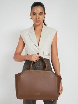 THE GUSTO - Denice Tote Bag with Detachable Strap- Coffee Brown (S)