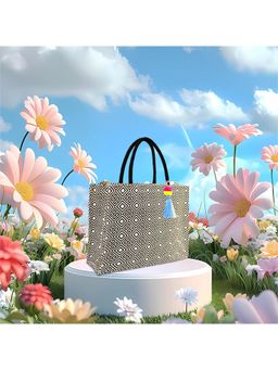 Earth Bags - Metro Grid Canvas Bold Geometry Tote Bag