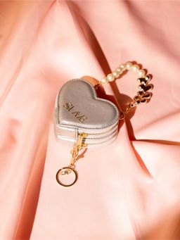 Suave Bags - Silver Love Lock Mini Heart Bag