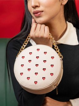 Suave Bags - Off White Love Pop Circle Sling Bag