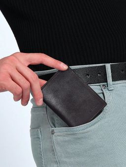 Sassora - Premium Leather Rfid Vertical Card Holder Wallet for Men (Small)