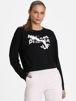 Puma - Modern Sports Drycell Relaxed Fit Womens Black Sweatshirt