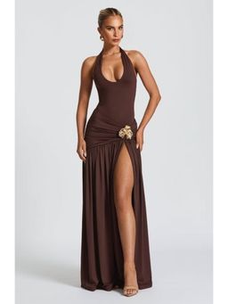 Bee Boe - Orchid Whisper Plum Brown Maxi Skirt