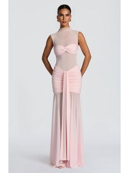 Bee Boe - Orchid Mesh Blush Maxi Skirt
