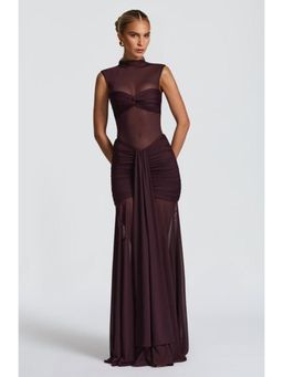 Bee Boe - Orchid Mesh Plum Maxi Skirt
