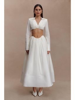 Bee Boe - Marlowe Linen White Maxi Skirt