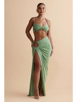 Bee Boe - Azure Escape Sage Mesh Skirt