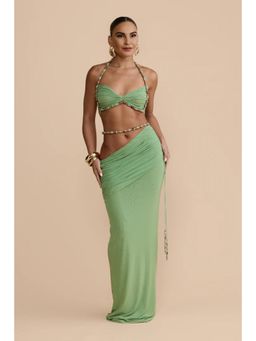 Bee Boe - Lunara Mesh Sage Skirt