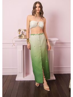 BAHAARA BY DIVYA NARULA - Meadow Mist Green Skirt And Top Set