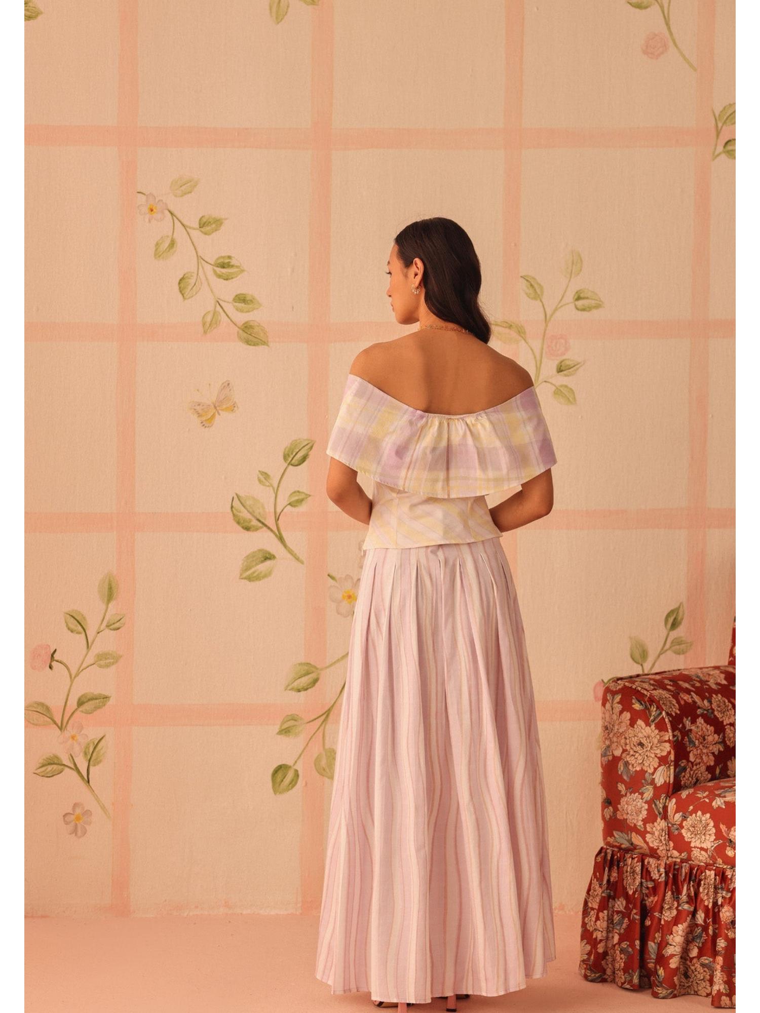 Aurora Off-Shoulder Multicolor Top