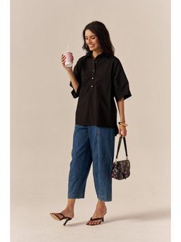 SPACE - Coco Jalebi Barrel Style Blue Pants
