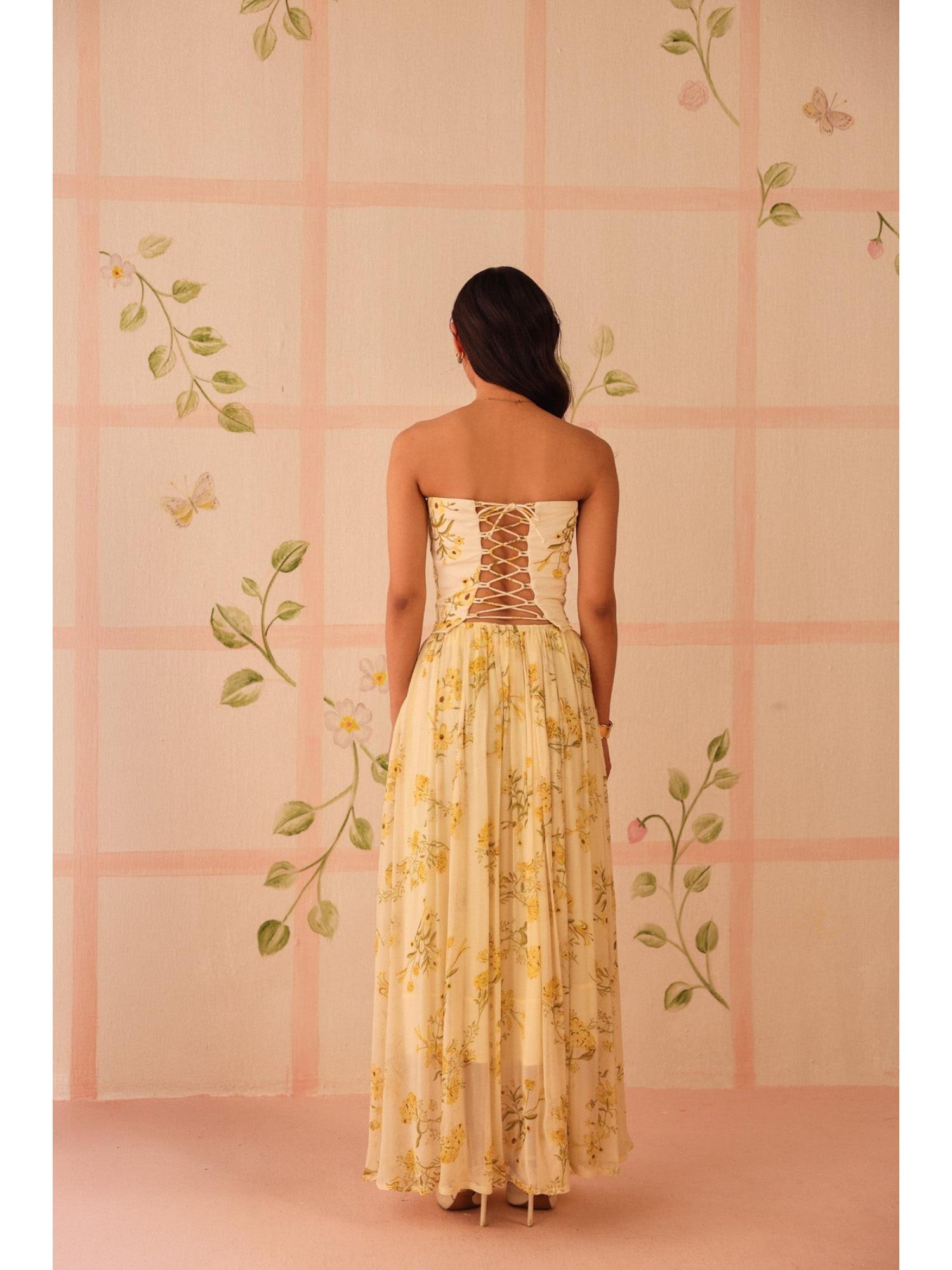 Floriana Corset Yellow Top