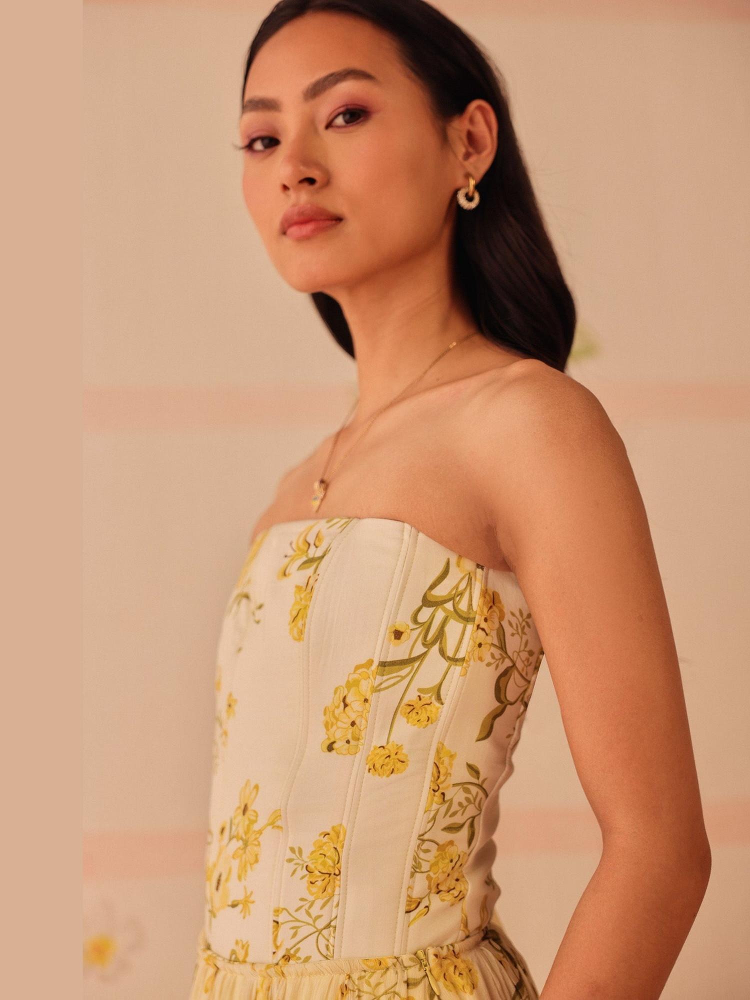 Floriana Corset Yellow Top