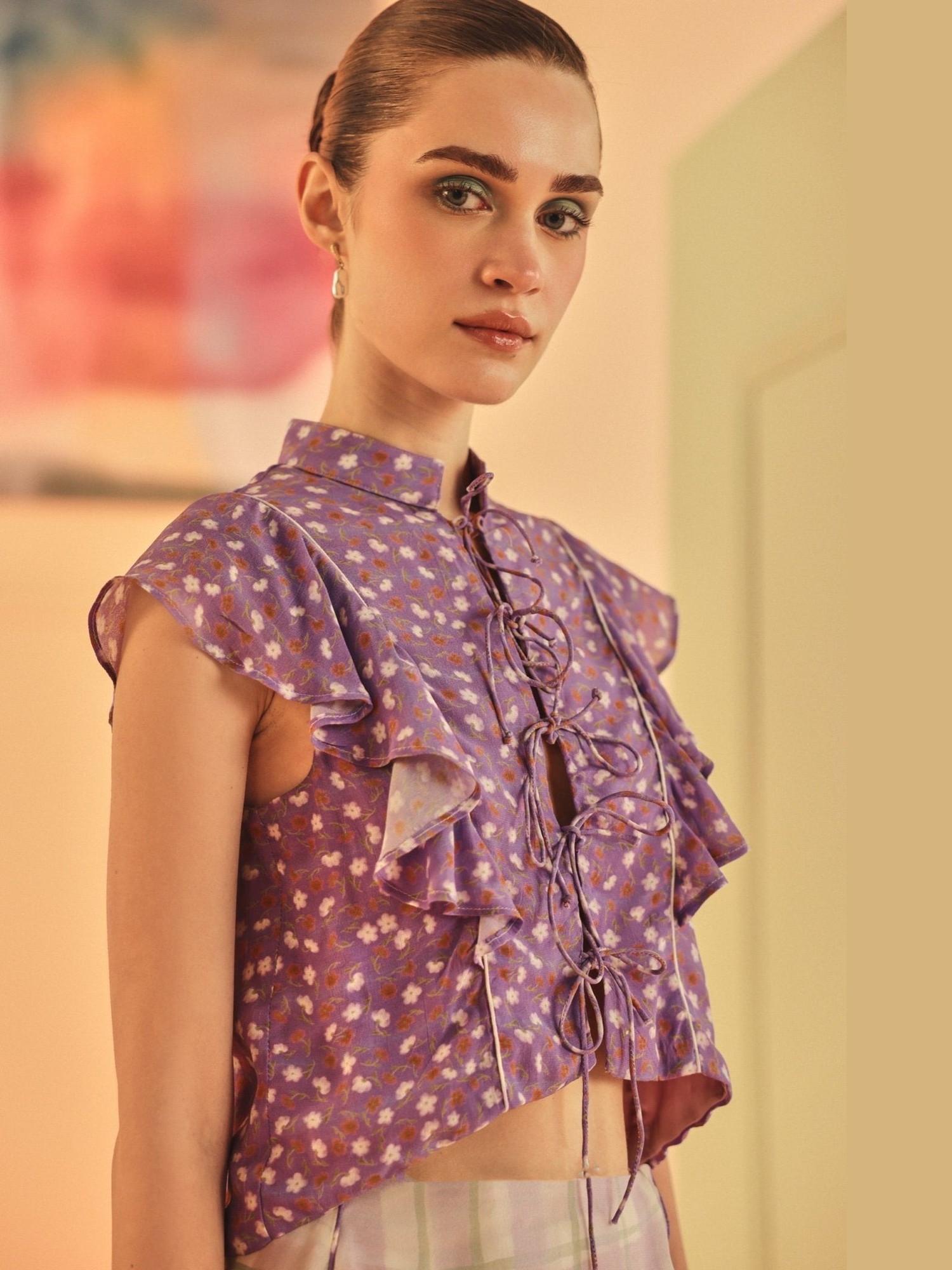 Halina Lavender Top