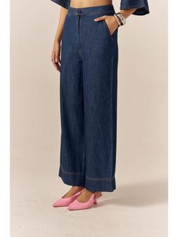 SPACE - Maison Belle Flared Blue Pants