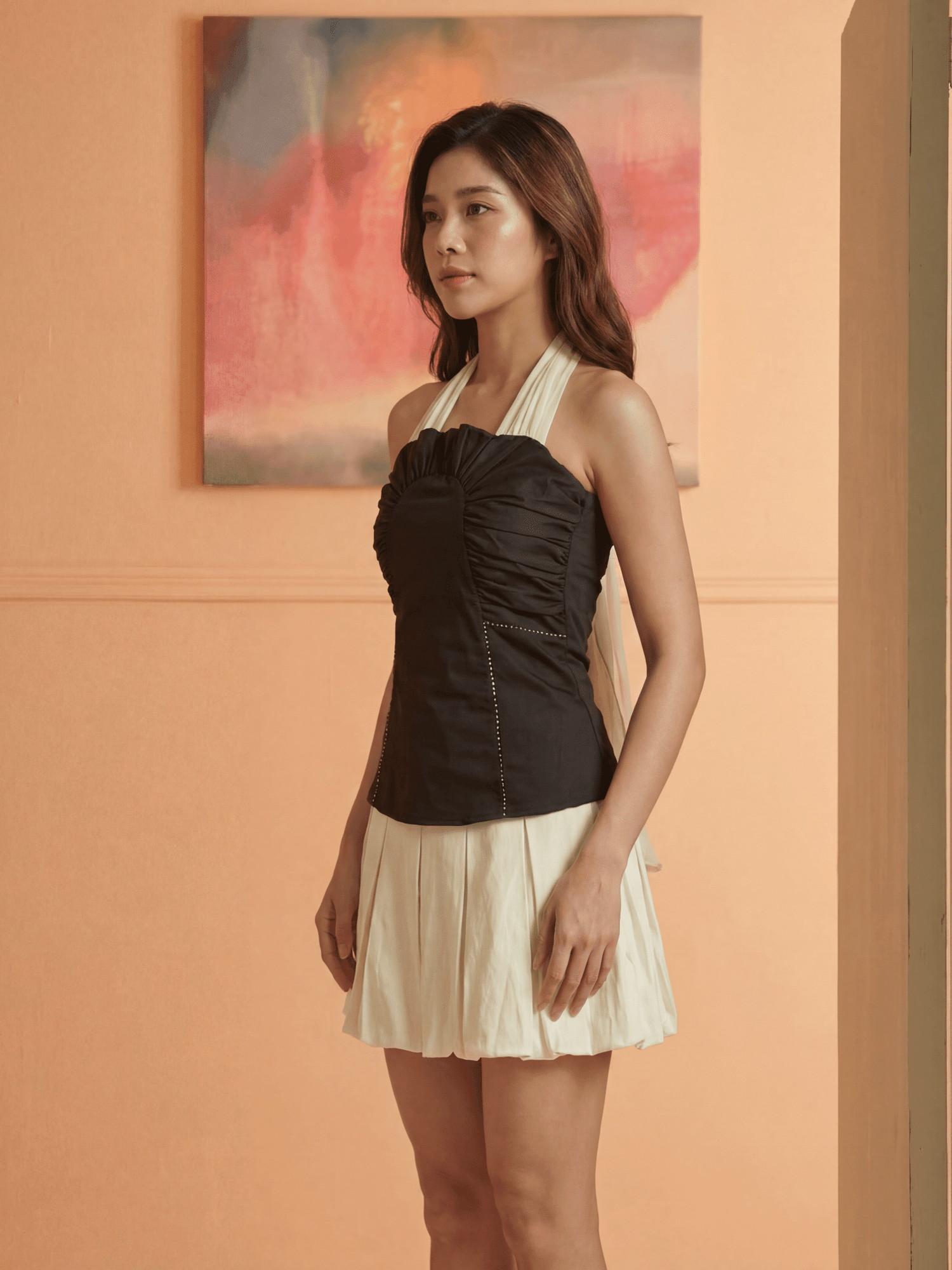 Scura Black Corset Top