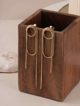 Palmonas - Gold Chain Drop Earrings