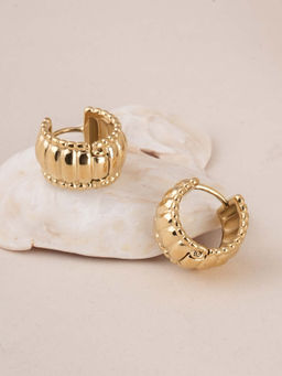 Palmonas - Gold Chunky Hollow Hoop Earrings