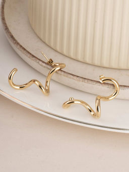 Palmonas - Gold Abstract Earrings