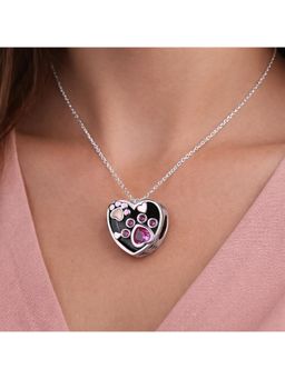 Miora - Silver Paw Heart Charms