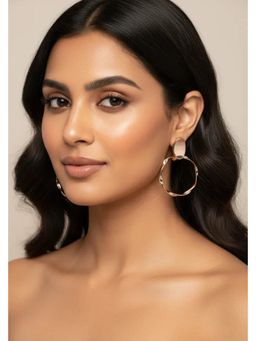 SKO - Miora Rose Gold Twisted Hoop Earrings