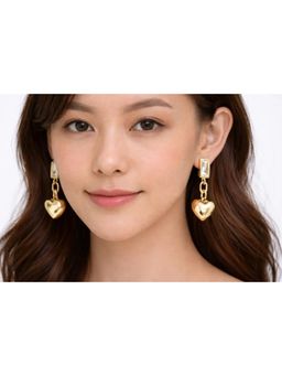 SKO - Miora Rose Gold Rose Gold Heart Drop Earrings