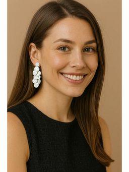 SKO - Miora Silver Cascading Disc Earrings