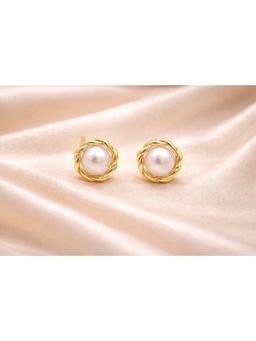 SKO - Miora Gold Pearl Knot Studs Earring