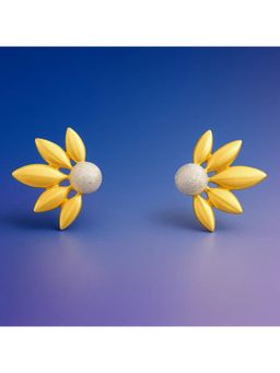 SKO - Miora Gold Plated Petal Blossom Stud Earrings