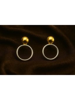 SKO - Miora Gold Dual Tone Circle Stud Earrings