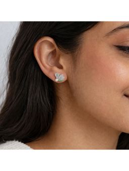 SKO - Miora White Butterfly Earrings