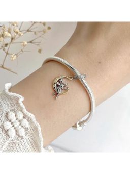 SKO - Miora Silver Fairy On Crescent Moon Charm