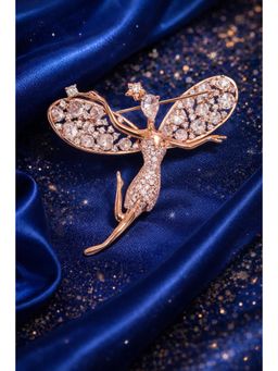 Miora - Rose Gold Rose Fairy Brooch