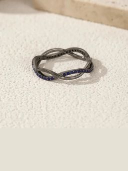 SKO - Miora Blue Interwoven Blue Stone Ring