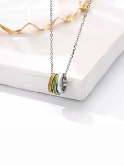 SKO - Miora Silver Triple Ring Pendant Necklace