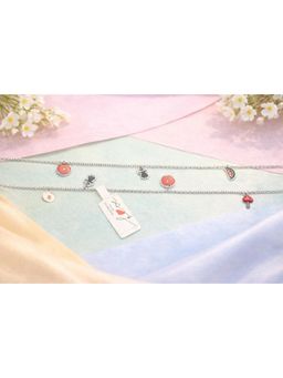 SKO - Miora Silver Whimsical Enamel Accent Anklet