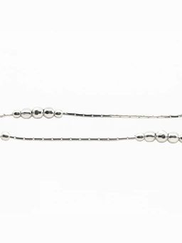 SKO - Miora Silver Textured multi Beaded Anklet